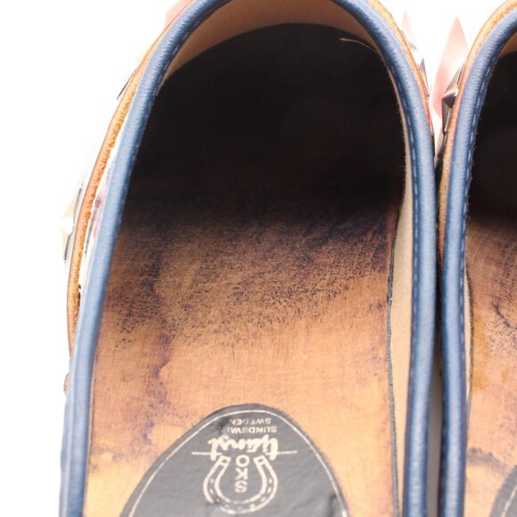 Vintage Ortoped Wooden Clog American Flag Women's EU Size 38 Made in Sweden - Picture 11 of 14